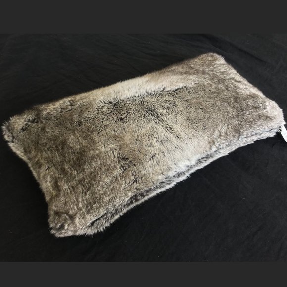 Pottery Barn Faux Fur Ombre Lumbar Pillow (Cover + Insert) - Picture 2 of 7